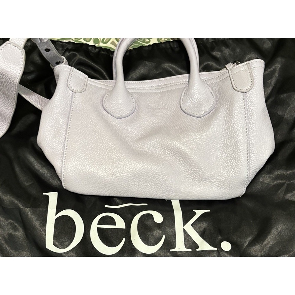 Beck Bag Montero-Lavender Leather Medium Purse With Dust Bag